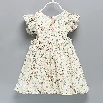 

Girl Dress New SummeBaby Kids Dress Country Style Floral Girl Dress Sleeveless A-line Children Clothing Princess Party Dress