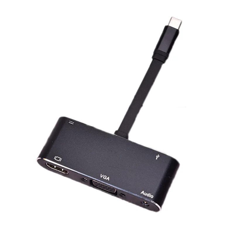 4K type C к HDMI/VGA/аудио/USB 3 0 порт + USB (PD) конвертер 5 в 1 HDMI адаптер для Macbook ноутбука NS