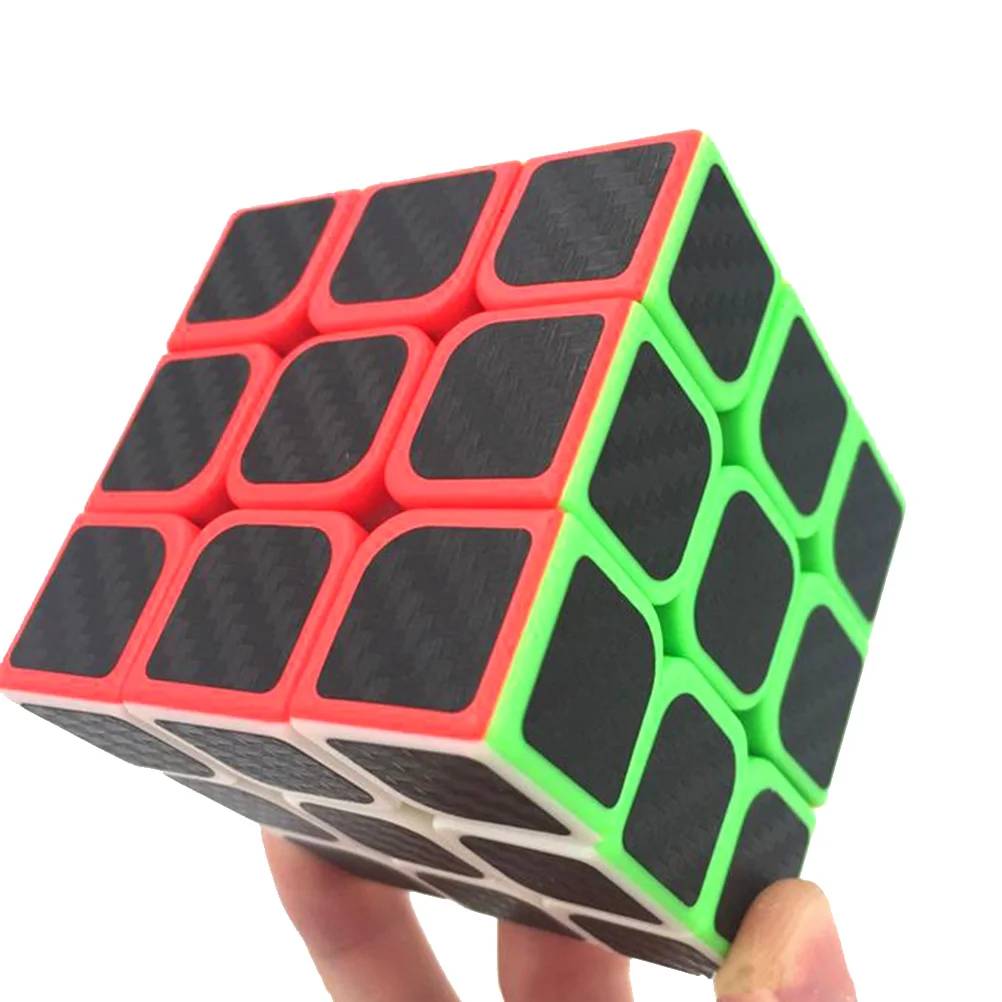 Кубик Rubix 3x3x3 скоростной кубик наклейка из углеродного волокна для гладких