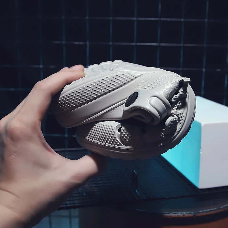 Mens Rubber Beach Sandals 2021 Summer Shoes Garden Sandalias Massage Sandalia Breathable Clogs Men Hombre Slip On Outdoor