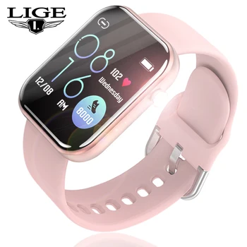 

2020 LIGE Women Smart Watch Men Sports Tracker Heart Rate and Fitness Monitor Color Touch Screen Apple Android Phone Smart Watch