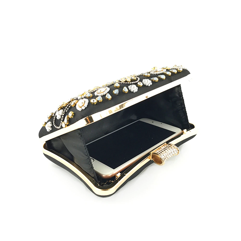 Hand-held Dinner Bag Women Hand-beaded Ladies Diamond Fashion Craft Mobile Phone Bag Girl Birthday Party Conference Nightclub