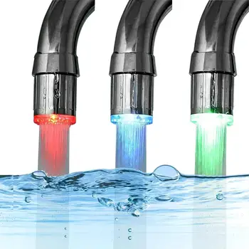 

5pcs Temperature Sensitive LED Water Faucet Light Water Stream Colorful Changing Faucet Tap Sink Faucet For Kitchen and Bathroom