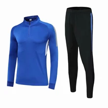 Синий цвет Униформа sperated мужские спортивные костюмы Футбол Бег зимняя одежда тренировочные костюмы Детская форма