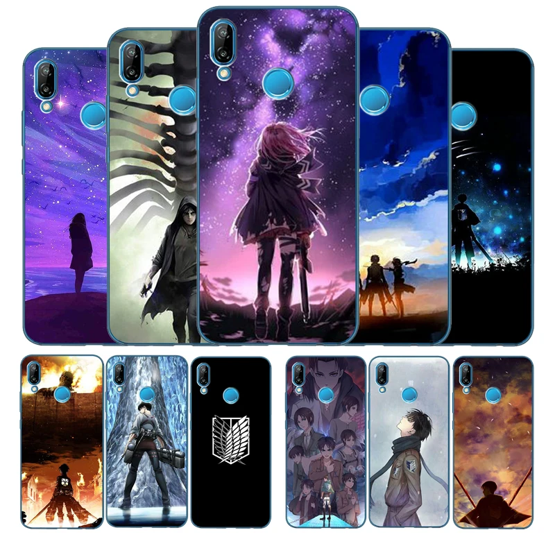 Чехол Attack On Titan для Huawei P9 P10 P20 P30 P40 P smart Lite Plus Pro Чехлы Y5 Y6 Y7 2017 2018 nova 3i мягкий чехол |