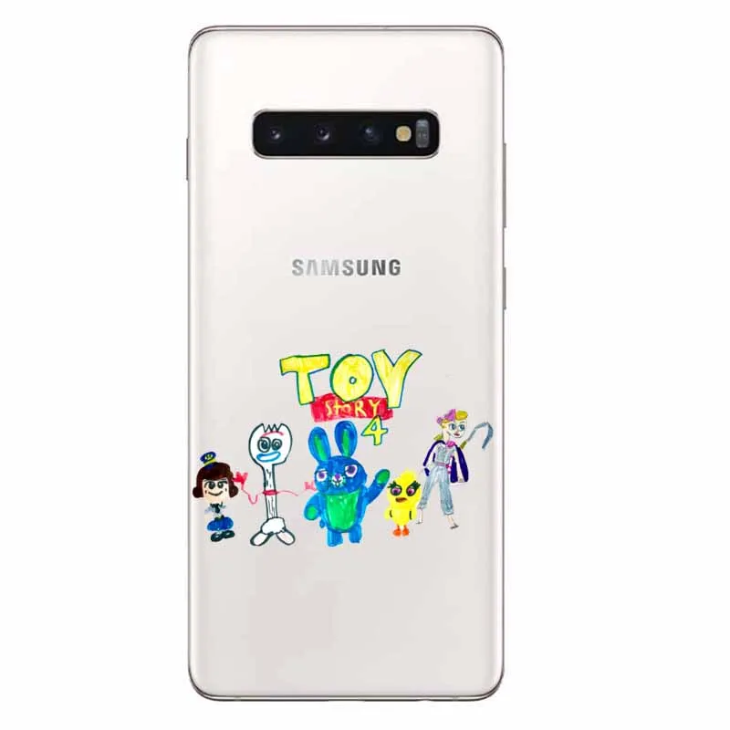 Мультяшный форки чехол для телефона Samsung gаlaxy S6 7 8 9 Note 8 9 Edge забавная история игрушек Мягкая силиконовая задняя крышка с буквенным принтом Fundas Coque