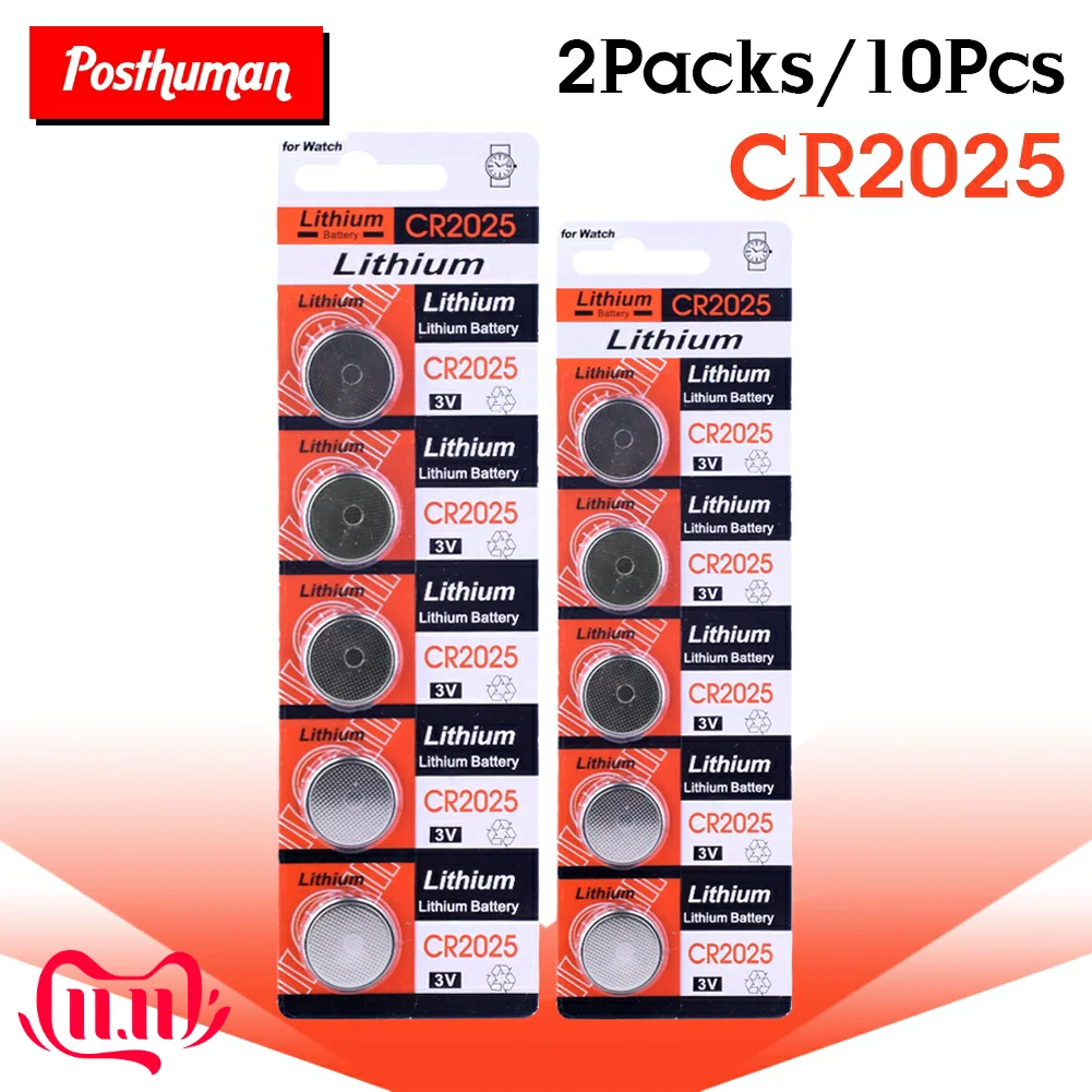 Постчеловеческие CR2025 CR 2025 3 В Кнопка Батарея 10 шт. * CR2025 ECR2025 DL2025 BR2025 2025 KCR2025 L12 литиевых батарей