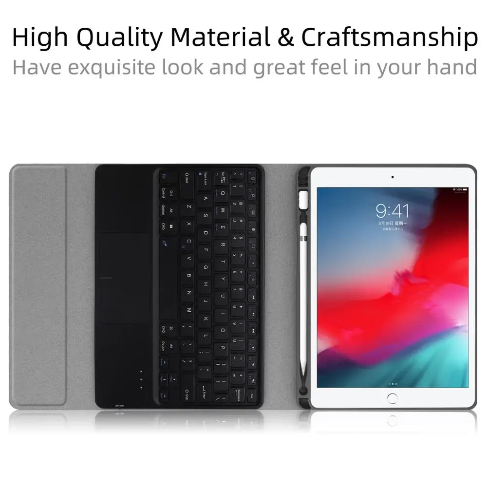 touchpad Keyboard Stand Case for iPad Air 3 10.5 Pro 10.5 10.5 inch Cover With Pencil holder funda touchpad Keyboard