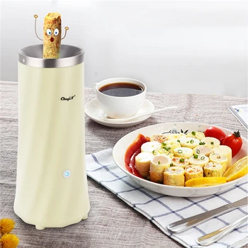 

Electric Egg Master Stainless steel Breakfast Egg Roll Maker Machine Home DIY Use Single Tube Rapid Egg Cooker For Kids & Adult