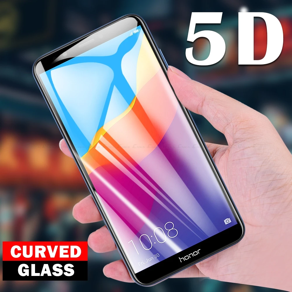 

5D Curved Edge Toughened Protective Film Full Cover Coverage Tempered Glass Screen Protector For Huawei Honor 7A 7C Pro