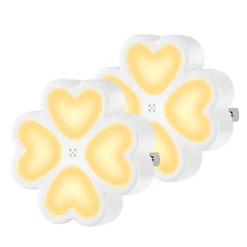 

Baby LED Night Light with EU/US/UK Plug Light Control Sensor Night Lamp for Home Alise Stairs Bedside Lighting Flower Shape
