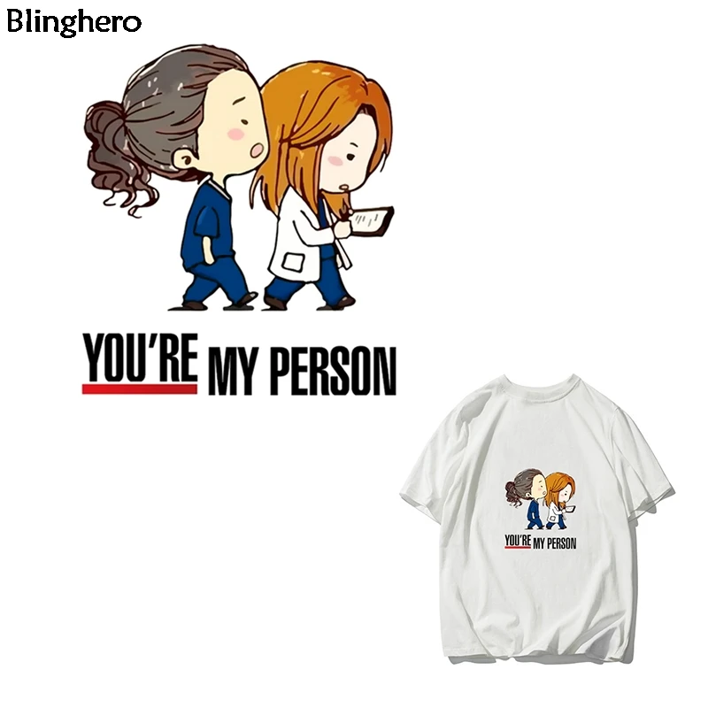 

Blinghero Grey's Anatomy Heat Transfer Patches Iron-on Heat Applique DIY Thermal Patches Letter Heat Transfer Stickers BH0359