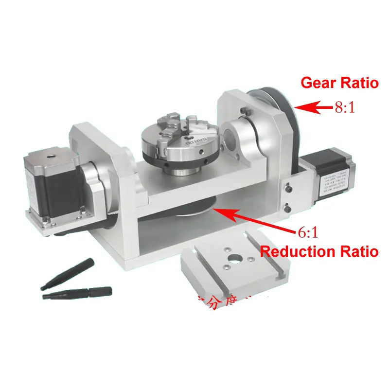 RATTMMOTOR Axe rotative CNC, 4ème axe K11-100mm avec mandrin RATTMMOTOR Axe rotative CNC, 4ème axe K11-100mm avec mandrin