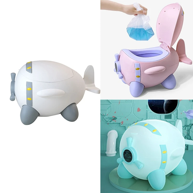 

Baby Potty Kids Toilet Training Seat Children Plane Spaceship Portable Travel Potty Chair Urinal for Toddlers