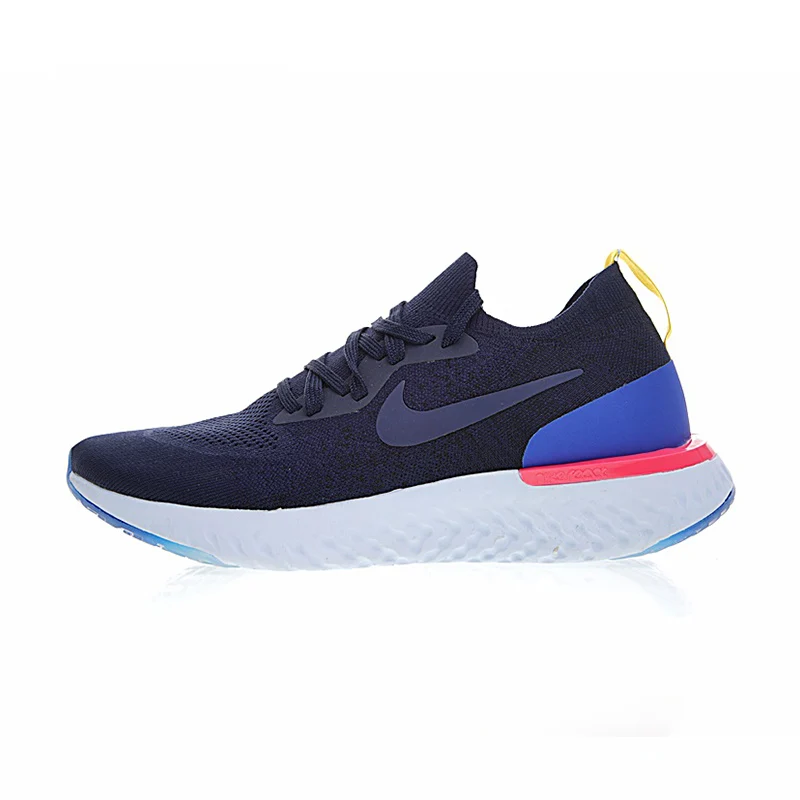 AQ0067-400 Аутентичные мужские кроссовки от Nike Epic React Flyknit, модные легкие удобные кроссовки для бега, амортизирующие, износостойкие, противоскользящие, AQ0067 - Цвет: AQ0067-400