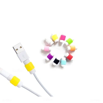 

1Pcs USB Cable Protector Saver Earphone Cord Protection Wire Cover 8Pin Random Color Data Charger line Protective Sleeve Hot