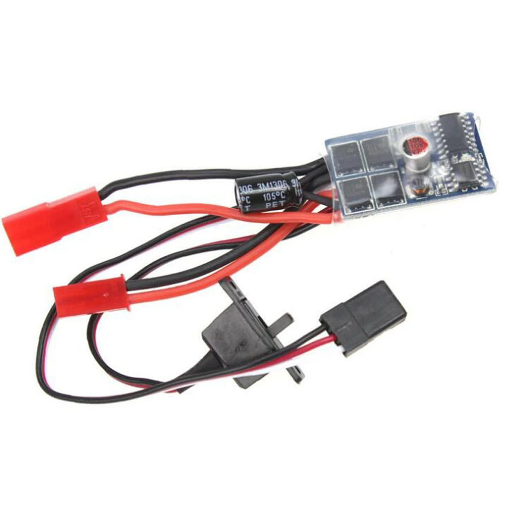 

RC Car 10A Brushed ESC Two Way Motor Speed Controller No Brake For 1/16 1/18 1/24 Car Boat Tank + FS