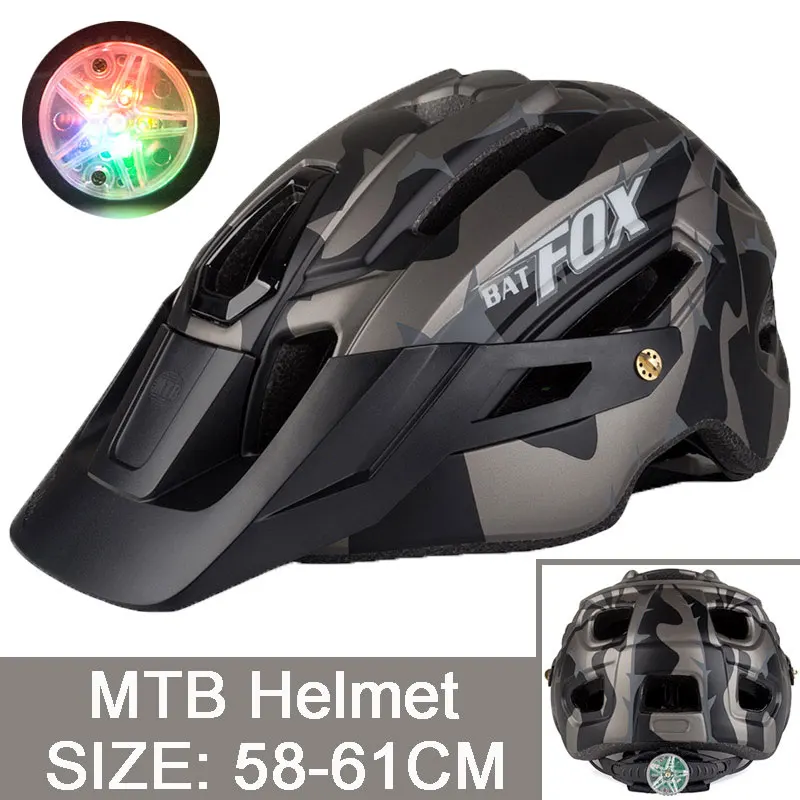 BATFOX Men Women Cycling Helmet TRAIL XC Bicycle Helmet MTB Bike Helmet Road Mountain Bicycle Helmet - Color: F279-titianium