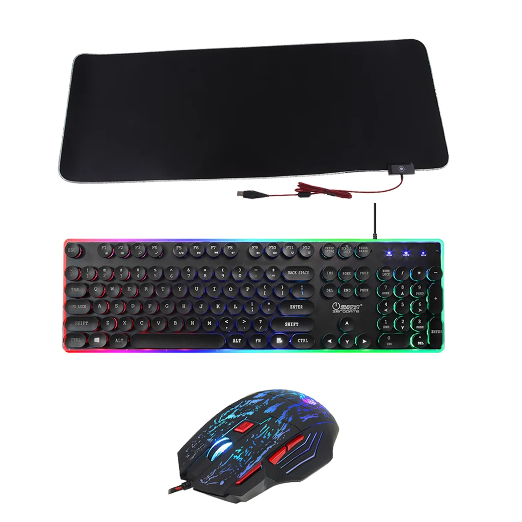 Стильная подсветка игровая клавиатура и мышь комбо с RGB подсветкой супер большая