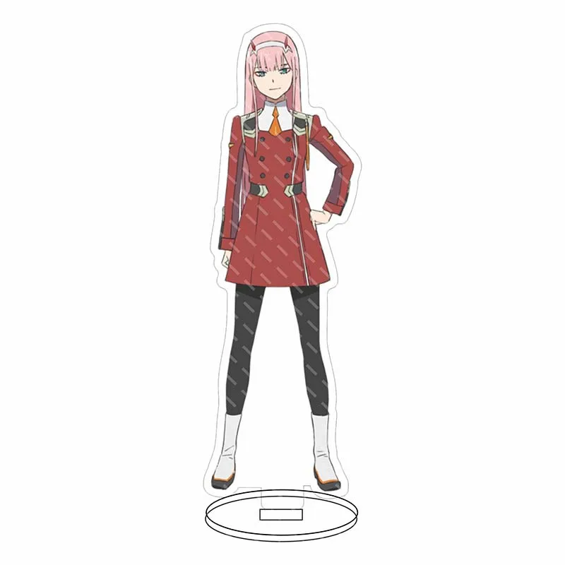 Anime darling no franxx personagens suporte modelo placa zero dois hiro  ichigo kokoro cosplay figura mesa decoração collectible