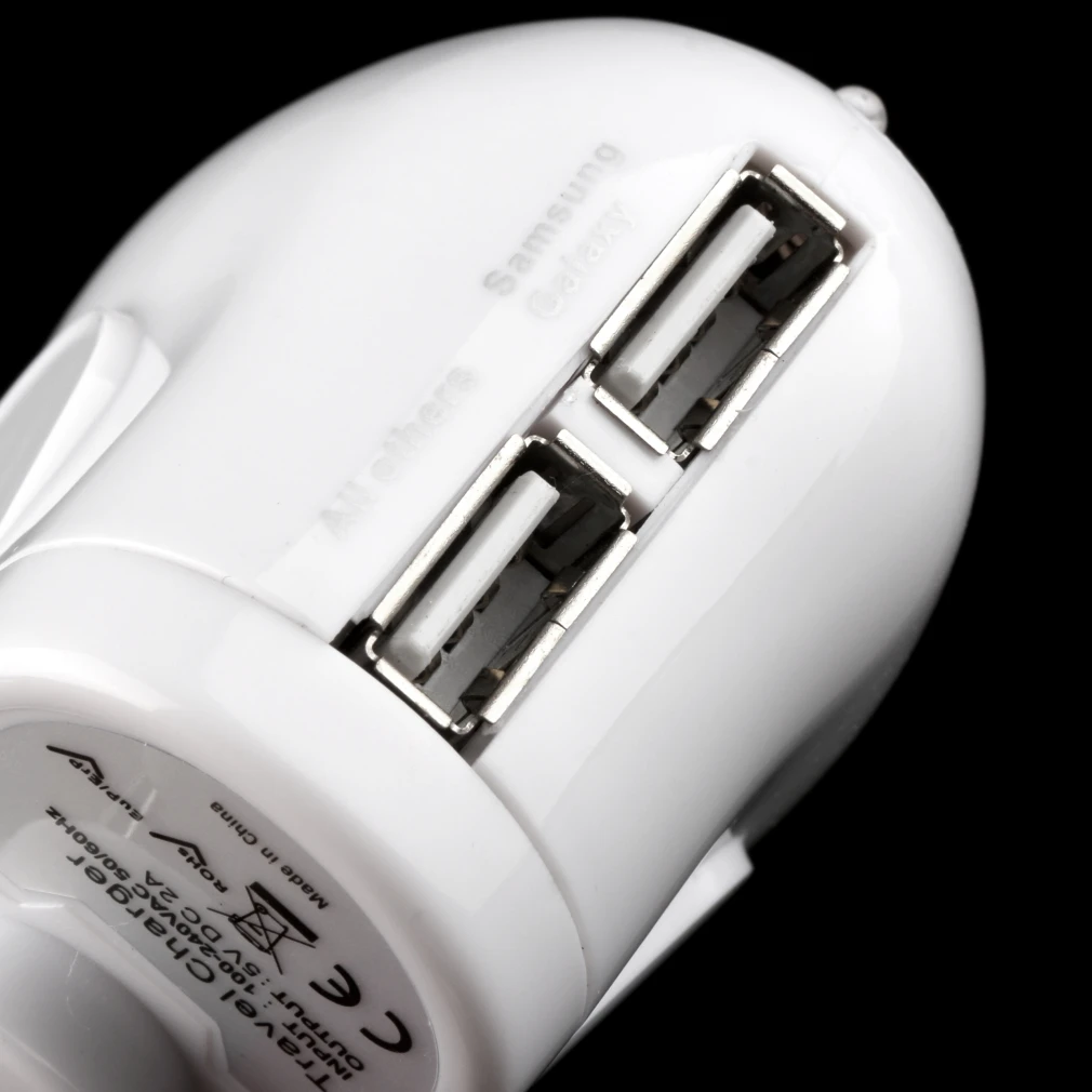 2 USB порта США/ЕС штепсельная вилка 5V 2.1A адаптер зарядного устройства для Samsung Galaxy
