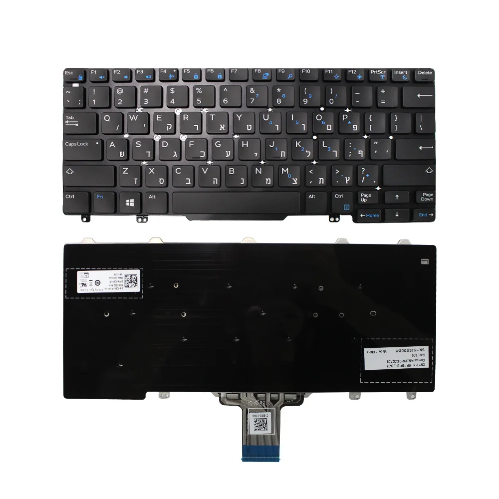 HB Hebrew Laptop Keyboard For DELL Latitude 7350 5290 E5250 5270 E7270 E7250 7270MJ8HY 0MJ8HY XCD5M 0XCD5M | Компьютеры и офис
