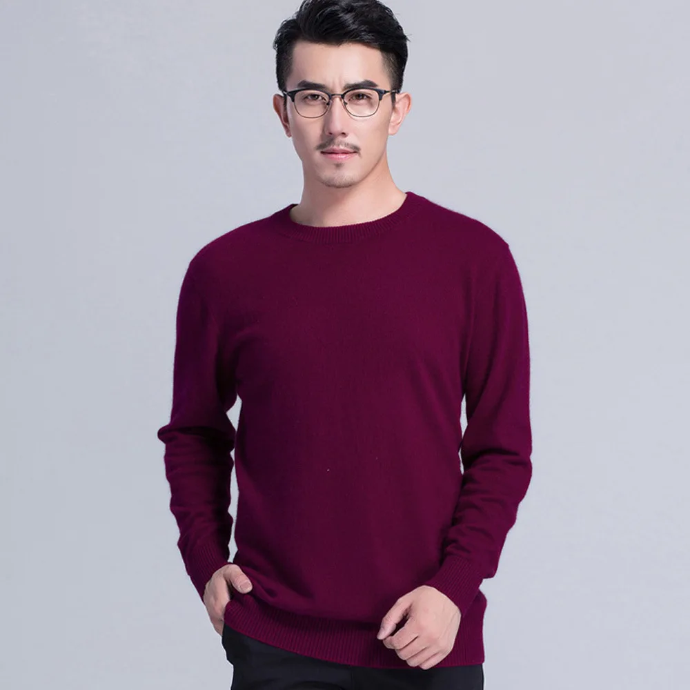 

Direct Supply 10-Color Selectable Autumn And Winter New Style Korean-style Casual MEN'S Wear Sweater Flat Crew Neck Cashmere Swe
