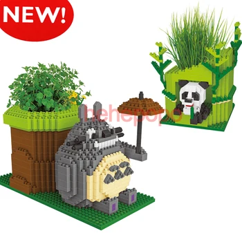 

2020 Glass Plant Building Block Small Particle Diamond Block Toys Also Can Be Usd As Pen Holder Cartoon Block Design 2591-2592