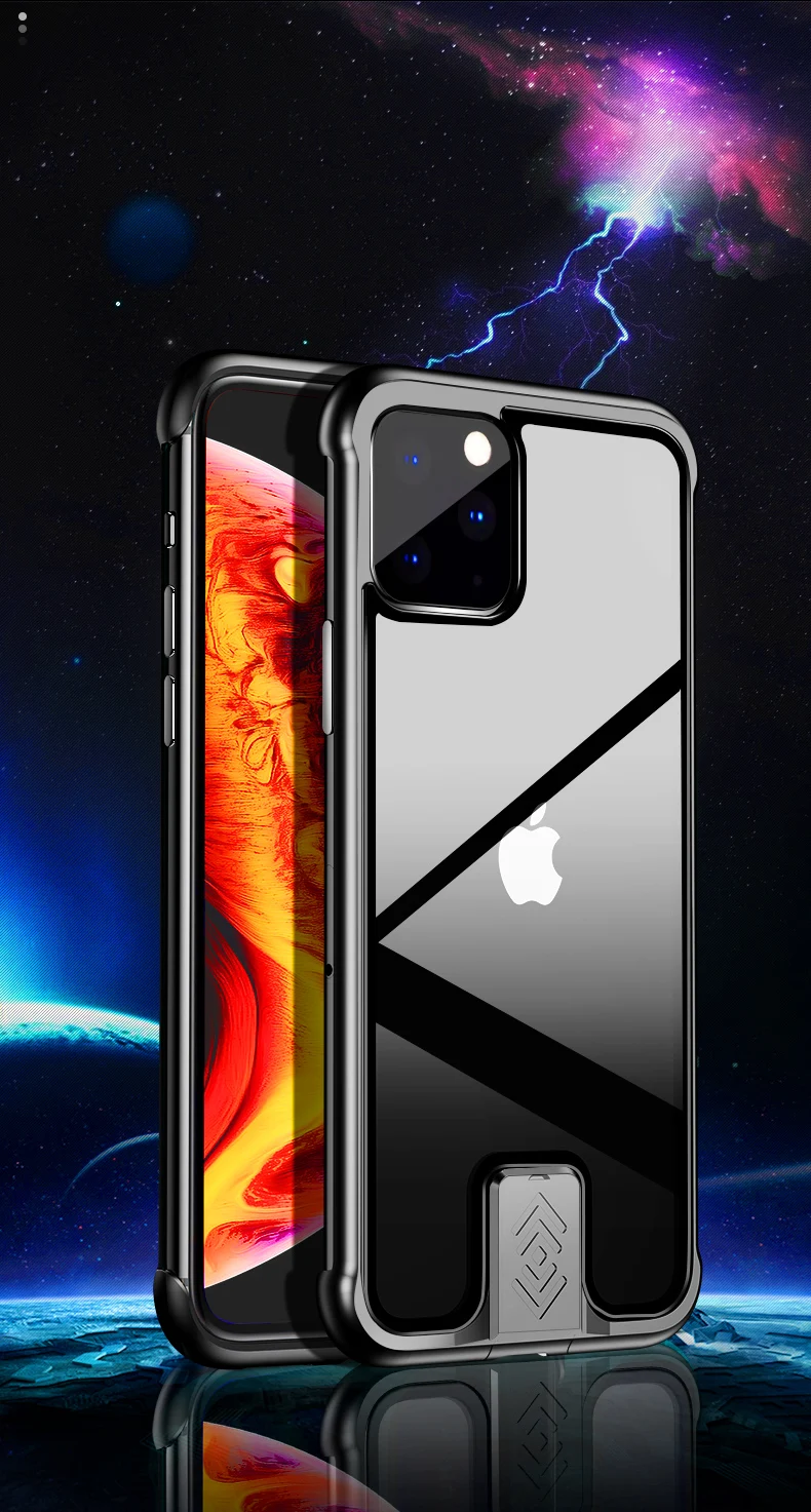 Роскошный тонкий металлический бампер чехол для iPhone 11 Pro Max Xr корпус HD закаленное стекло задняя крышка для iPhone Xs Max 8 7 Plus безрамочный