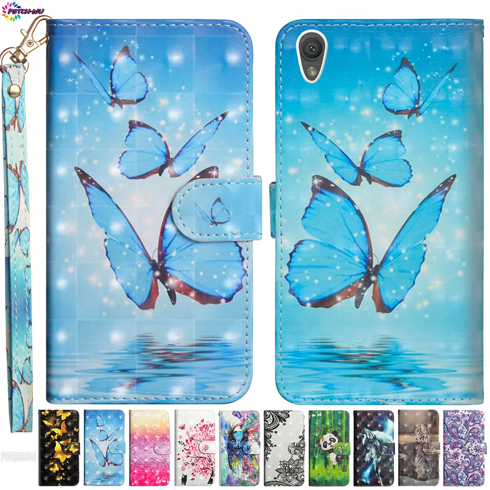 3D Painted Case For Sony Xperia XA1 Ultra G3212 G3221 Phone PU Leather Flip Wallet Cove XA 1 G3226 G3223 Box Capa | Мобильные
