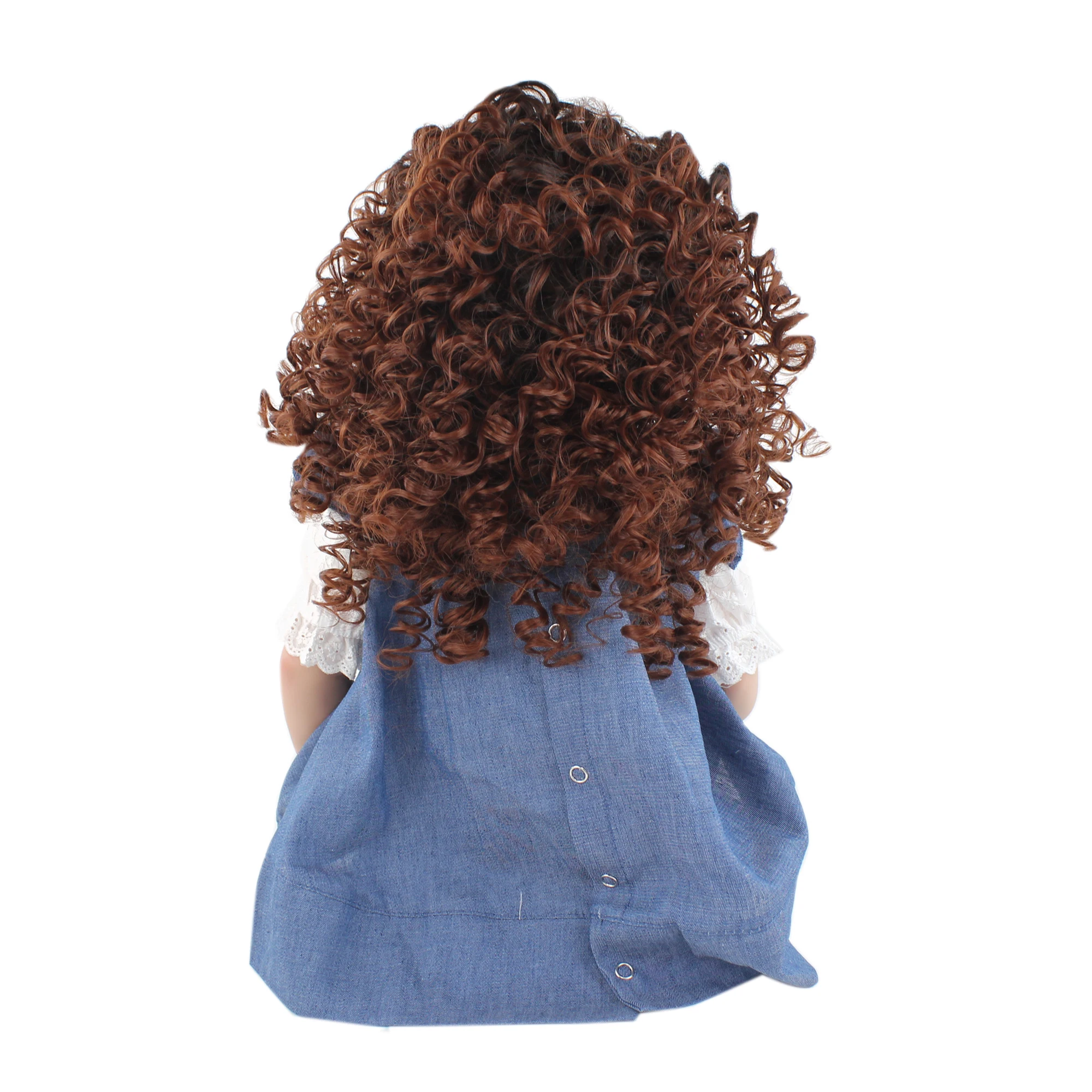 New Design 60cm Soft Silicone Reborn Toddler Doll For Girl Cloth Body Curly Hair Princess Baby Kids Birthday Gift Play House Toy 4