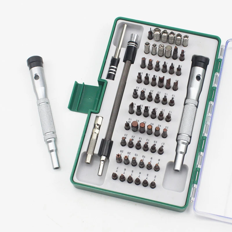 

64 in 1 Precision Screwdriver With S2 Bits Set Magnetic Opening Repair Maintenance Tools Kit For Phone Tablet