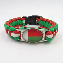 Бесконечная любовь Мадагаскар деревенский браслет ручной работы Мадагаскар веревочный браслет модные браслеты Мадагаскар Флаг браслет