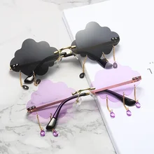 

Women Sunglasses Personalized Rimless Sunglasses For Women Vintage Retro Glasses Female Unisex Steampunk Cloud Style CH4