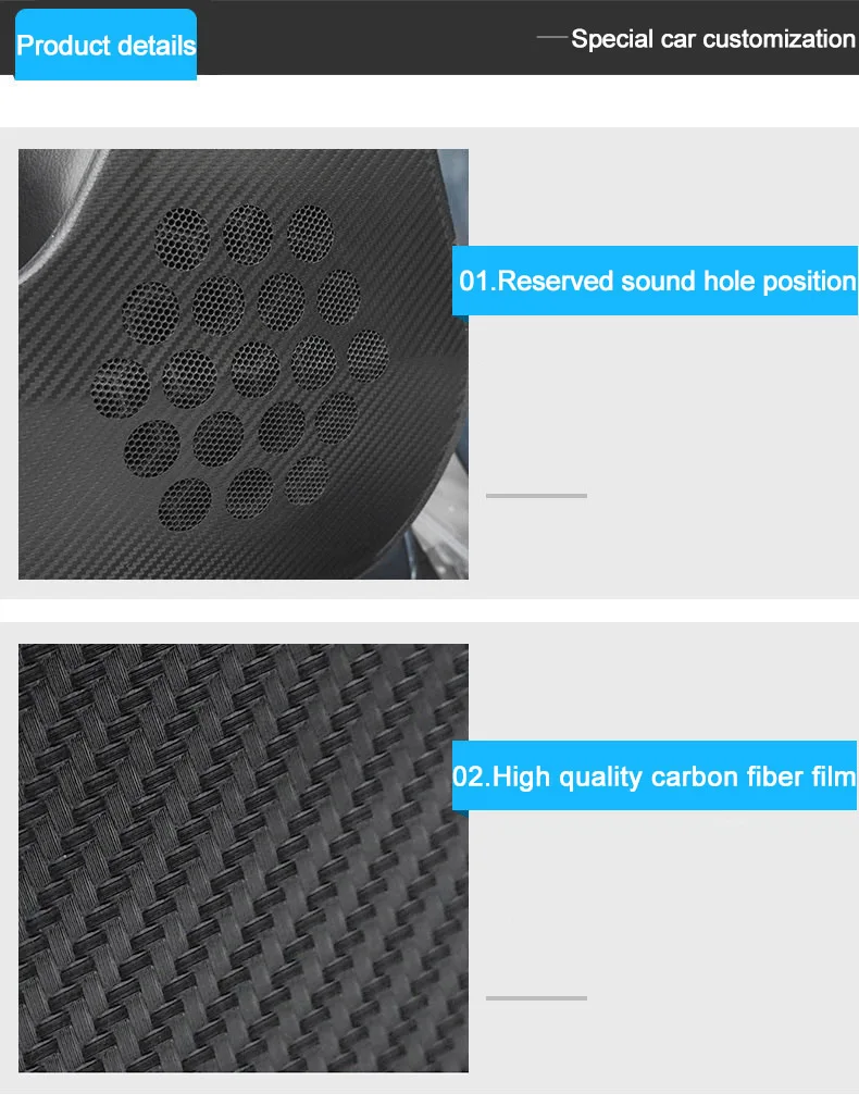 QHCP-fibra de carbono carro porta lado anti-kick