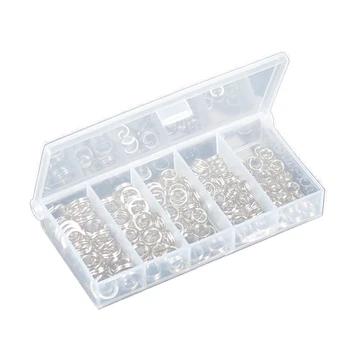 

200Pcs Stainless Steel Open Double Circle Fishing Tackle Fishing Ring Used to Connect Bait Hard Bait Fishing Accessories