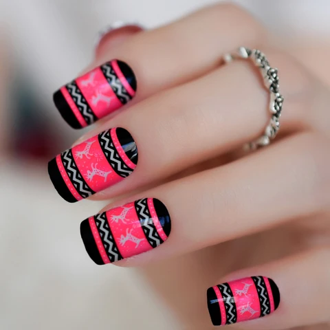 Color Nails UV Polish Oval Faux Nails Light Taro Purple Glossy Nail Artificial Tips with Gluetabs 24pcs