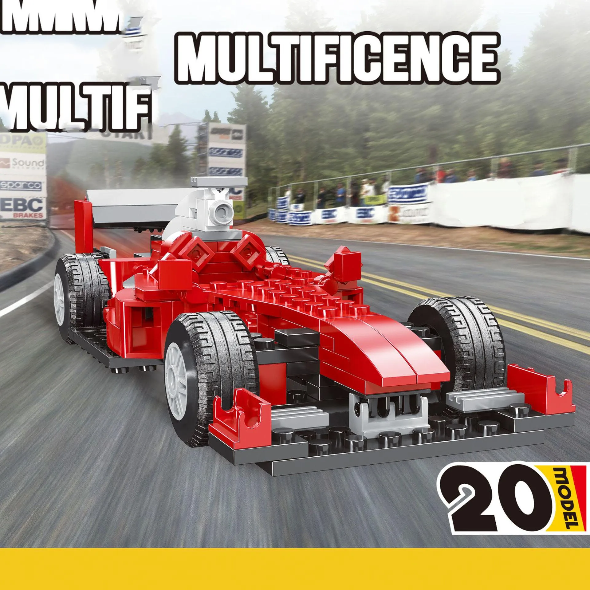 Винтажный автомобиль совместимый с 3 моделями technic 287 шт. F1 грузовик строительный