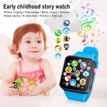 Пластмассовые цифровые часы, Имитационные говорящие часы, Игрушки для раннего образования, наручные часы, высокое качество, подарки на день рождения для малышей