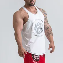 Мужской жилет для фитнеса, мужской спортивный жилет, повседневный тренировочный дышащий эластичный Повседневный жилет без рукавов в форме буквы I