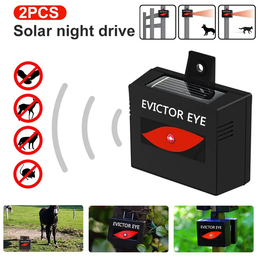 

Solar Powered Outdoor Animal Repeller Motion Sensor Waterproof Dog Cat Raccoon Rabbit Animal Dispeller For Dropshipping CSV