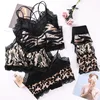 Fashion Lingeries Leopard Print Black Sexy Lace Women Underwear Feminina Wire Free Lenceria Young Lady Bras and Panty Sets ► Photo 3/6