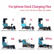 Зарядное устройство зарядный usb-порт для док-станции Разъем гибкий кабель для iPhone 5 5S 5C SE 6 6Plus наушники аудио лента с принтом Jack