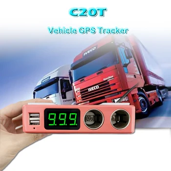 

C20T Hidden In Car Charger GPS Tracker For Car Build-in GPS Tracker With 2600mAh Battery Free Web APP With Voice Monitor