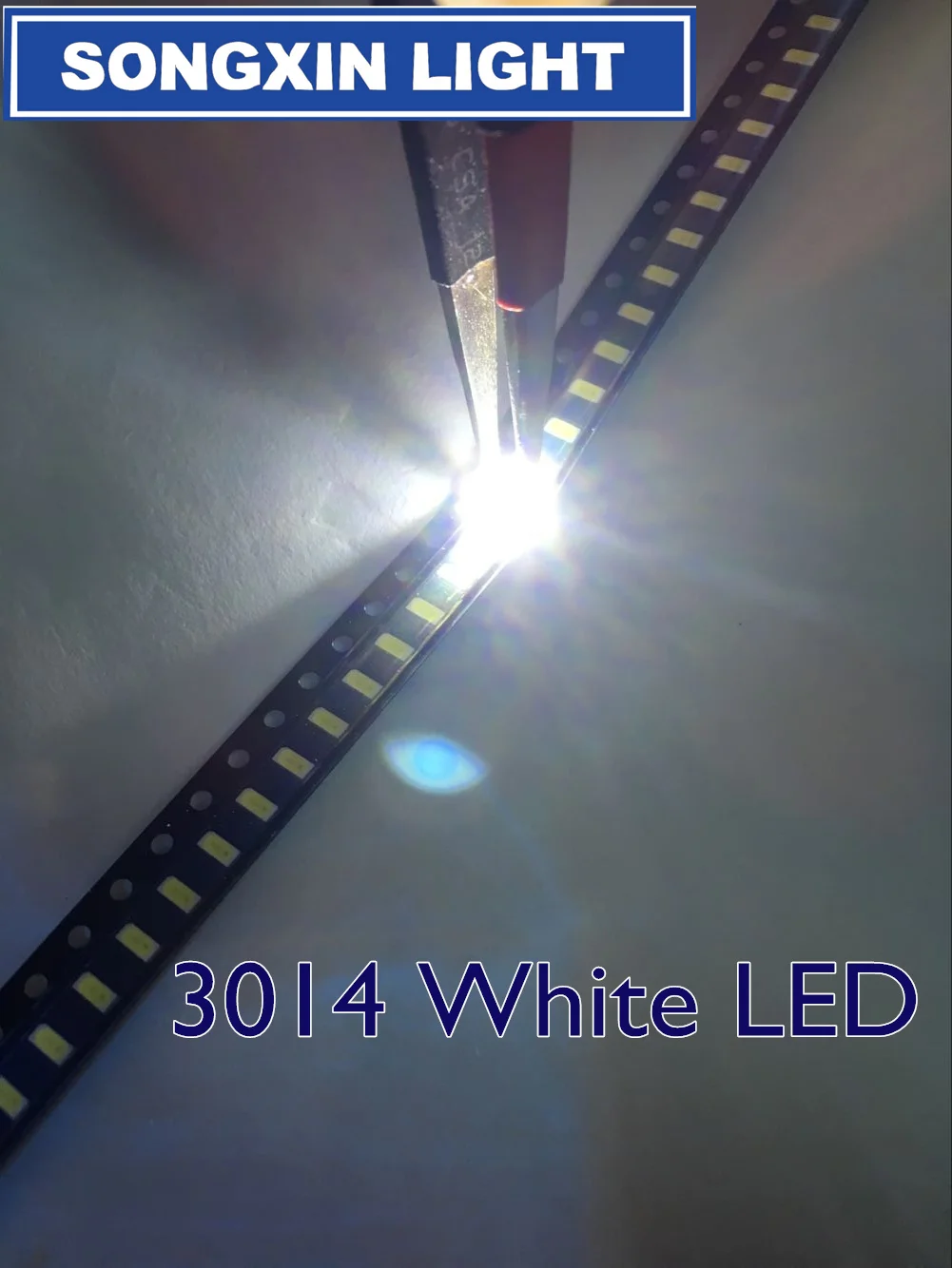 500pcs SMD 3014 LED 0.1W 10-12LM 6000-6500K White beads Diodes CW | Электронные компоненты и принадлежности