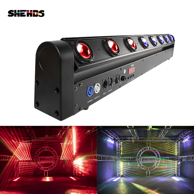 2/4pcs 8x12W RGBW LED Strip Beam Moving head light for DJDisco Party Wedding KTV Bar DMX512 Control SHEHDS Stage Lighting Device