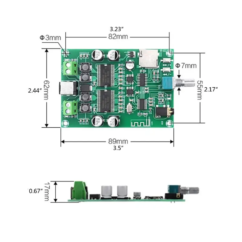 Bluetooth 5 0 Digital Stereo Amplifier Board Audio Card Dual Channel 20W 20W