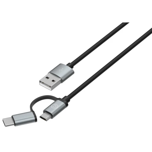 LAB.C 2in1 USB to Type-C/Micro USB 1.2m- Space Gray