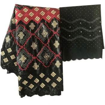 

High quality bazin getzner with beads and stones bazin brode getzner 2019 latest african bazin riche fabric with blous 7yard/lot