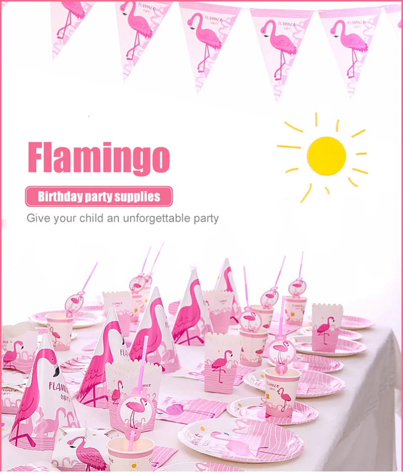 115 шт./компл. Фламинго вечерние поставки Свадебные украшения День рождения подкладкой детская верхняя одежда для маленьких девочек душ Фламинго Aanniversary Декор